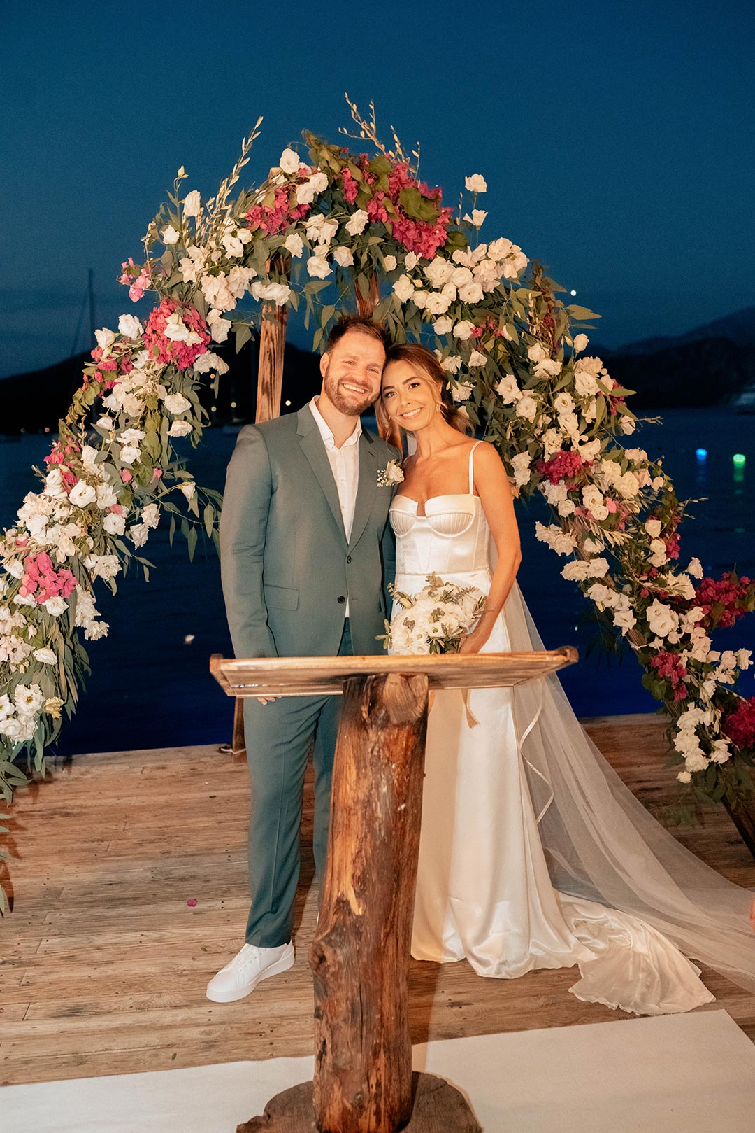 bride and groom in Marmaris